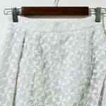 Tanya Taylor  Rare White Lace Knee Length Diagonal Slit Floral Skirt Size 6 Photo 4
