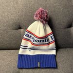 Patagonia White and Blue Beanie Photo 3