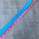 90s Vintage Teal Blue Textured Leather Belt Brass Buckle Women’s M Southwestern Size M Photo 7