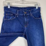 Mott & Bow Dark Wash Ridge Raw Hem Mid Rise Slim Boyfriend Jeans Size 26 Blue Photo 3