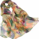 Scarfs for Women Lightweight Scarves Elegant Floral Pattern Sheer Scarfs Shawls Wraps Photo 0