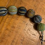 Vintage beaded ball necklace Blue Photo 1