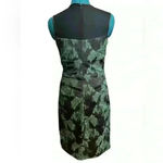 Teri Jon Rickie Freeman Green & Black Stretch Ruched Cocktail Dress NWT 6 Photo 2