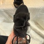 Jacqueline Ferrar  Black Feathered Sandals Photo 2