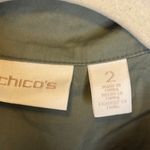  Vest Women's Size Large Sequins Outdoor Green Chicos 2 Photo 2