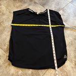 Reebok Cap Sleeve Scoop Neck Back Mesh Pullover Workout Top Solid Black Small Photo 3