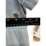 Vintage Teddi Denim Shift Dress XL Embroidered Nautical Beach Theme NWT Blue Photo 3