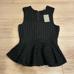 HD in Paris NWT  x Anthropologie Mesh Sleeveless Peplum Striped Top Size S Photo 0