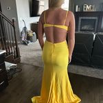 yellow cut out prom dress Size 2 Photo 3