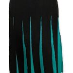 RVN size M Black and Teal Mid Weight Knit Midi Skirt Size M Photo 0