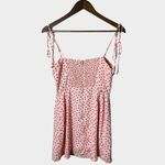 Resa Odi Strawberry Print Mini Dress Small Pink Tie Strap Coquette Photo 3