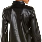 BB Dakota NEW  Women's Vegan Leather Button Down Mini Shirt Dress Black Photo 2