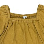 Polagram  Mustard Yellow Long Sleeve Blouse large square elastic neck. Photo 3