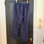Peck & Peck Navy Blue Linen Pants  Photo 3