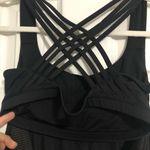 Lululemon black gold stripe cross cross built in bra tank top women’s size 8 Photo 7