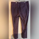 Lands' End  women’s Fit 2 Straight Leg Stretch Casual Pants Geometric size 14 blue Photo 1