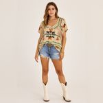 Denim & Supply Ralph Lauren Ralph Lauren Denim & Supply southwestern motif fringed oversized tee. Small Photo 1