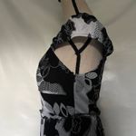 SIGNATURE BY SANGRIA Midi Floral Print Dress Sz 10 Milkmaid Y2K Ruffle Retro Black Size L Photo 12
