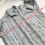 Koch Imperfect women’s long sleeve button down shirt textured cotton blend large Photo 9