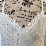 Elegant White Lace Trim Cami Top Size M Photo 2