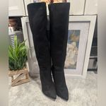 Bamboo  black high-heeled boots with a block heel, size 8, with a zipper. Photo 2