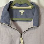 LL Bean Women's Organic Cotton Sweatshirt Quarter Zip Pullover Light Purple 2X Photo 1