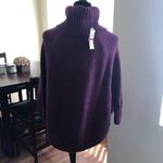 Maison Jules Womens Cable Knit Turtleneck Poncho Photo 3