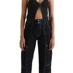 Urban Outfitters BDG Size 28 Women’s Black Denim Cargo Slouchy Skate Jeans Photo 0