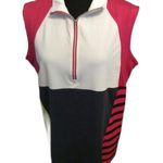 Annika Cutter & Buck Golf Pickleball Sleeveless partial zip Polo Color block XL Photo 0