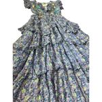 Sundance Catalog Blue Floral Eden Embroidered Tiered Maxi Dress Size XS Purple Photo 7