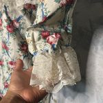 Vintage Call It Fancy Beige Floral Crew Neck size size 14 Blue Photo 2