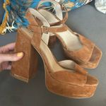Kenneth Cole Women's Brown Dolly 115 Leather Platform Heeled Sandal Size 9.5 Photo 2