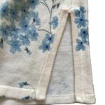 Woman Chrysanthemum White Floral Pullover Sweater 1X Top u Blue Photo 4