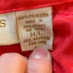 Victoria's Secret Vintage 90s Victoria’s Secret Red/Coral Satin Jacquard Shirt Dress M/L Rare Find Photo 4