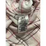 Bethany Mota  Pink/White Plaid Crochet Long Sleeve Shirt Button Up Size‎ M Photo 7