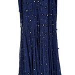Mac Duggal Navy Embellished Illusion Cape Sleeve Trumpet Gown Midnight size 16 Photo 9