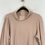 Aritzia  Babaton Women's Oatmeal Ribbed Funnel Neck Long Sleeve Top Size XL Photo 1