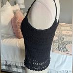 Arizona Jeans Black Crochet Tank Spaghetti Strap Cami Womens XS Photo 5