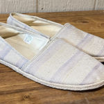 L.L.Bean  Women's Slip On Espadrille Shoes Size 9.5 Medium Beige Purple Stripe Photo 0