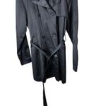 American Living Women's Black Double Breasted Trench Coat Belted Size M Photo 2