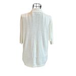 Vintage Chelsea Gardens Knit Embroidered Floral Summer Sweater Cream Size Large Photo 4