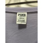 PINK - Victoria's Secret VS PINK Lavender/Gray V Neck Long Sleeve Top Size L Oversized Lightweight‎ Photo 3