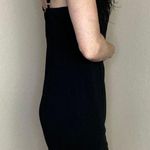 Iris NWT Retro Y2K Black Feather Rimmed Party Mini Sleeveless Dress Photo 5