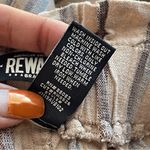 REWASH  | Tan Striped Paper Bag Cropped Pants Sz L Photo 9