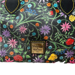 Dooney & Bourke  Black Floral Women's Boston Bag with Rainbow Zipper EUC Photo 2