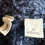 Moth Anthropologie Blue Wool Alpaca Pullover Cotton Sweater Zipper Size Medium Photo 11