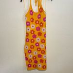 NWT Willow & Wind Knit Halter Daisy Dress Yellow Size M Photo 1