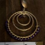 Amethyst Purple  hoop earrings Photo 2