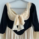 House Of CB Alana Black and Cream Long Sleeve Dress Photo 4