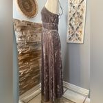 BP Earthy Brown velvet babydoll Maxi Dress Photo 2